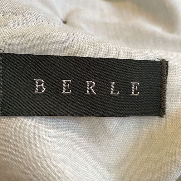 Berle dark brown cotton corduroy pleat front pants - Picture 6 of 9